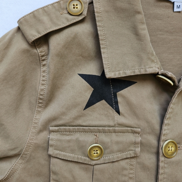 Cezele Military Jacket Stars Royal Honor Army Green Fatiques Black Buttons M - Picture 5 of 17